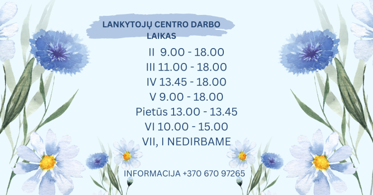 Keičiasi Lankytojų centro darbo laikas