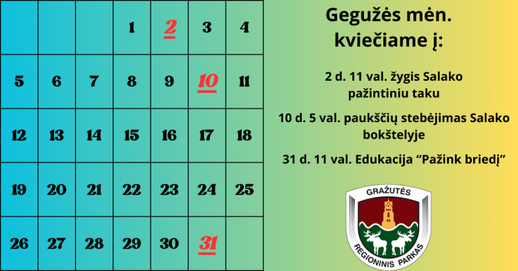 Gegužės mėnesio renginiai