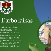 KEIČIASI GRAŽUTĖS REGIONINIO PARKO LANKYTOJŲ CENTRO DARBO LAIKAS